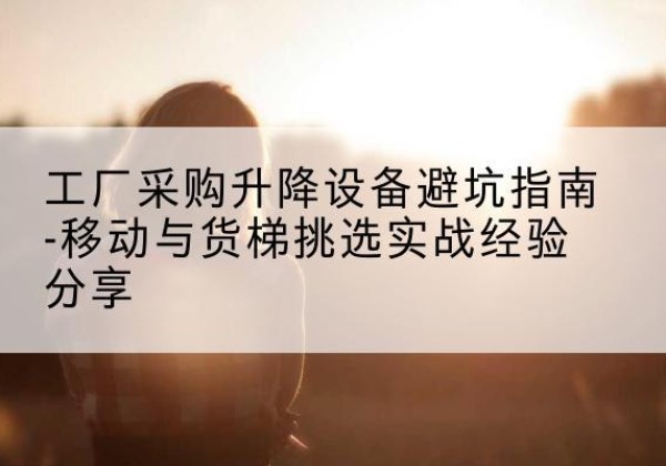 庄浪移动式升降机怎么选-工厂采购升降设备避坑指南-移动与货梯挑选实战经验分享